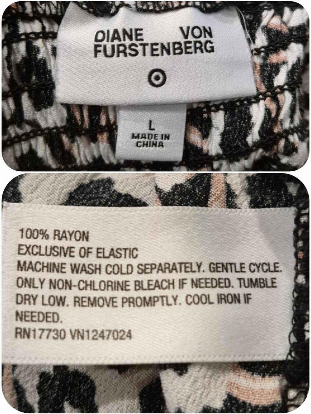 Diane von Furstenberg for Target Smocked Floral Maxi Dress Size L Boho Summer - Picture 15 of 15